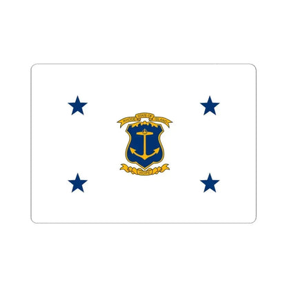 Flag of the Governor of Rhode Island (United States) STICKER Vinyl Kiss-Cut Decal 3 Inch White - The Sticker Space