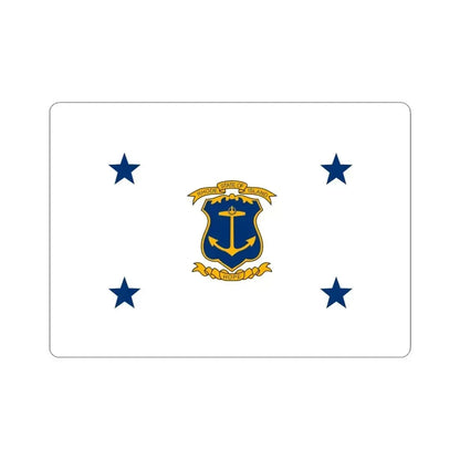 Flag of the Governor of Rhode Island (United States) STICKER Vinyl Kiss-Cut Decal 6 Inch White - The Sticker Space