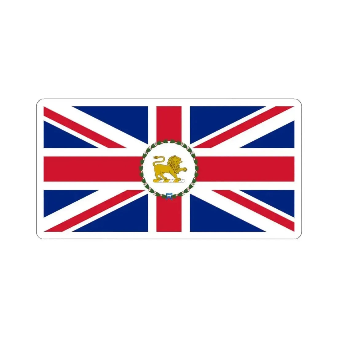 Flag of the Governor of Tasmania 1875-1876 (Australia) STICKER Vinyl Kiss-Cut Decal 4 Inch White - The Sticker Space