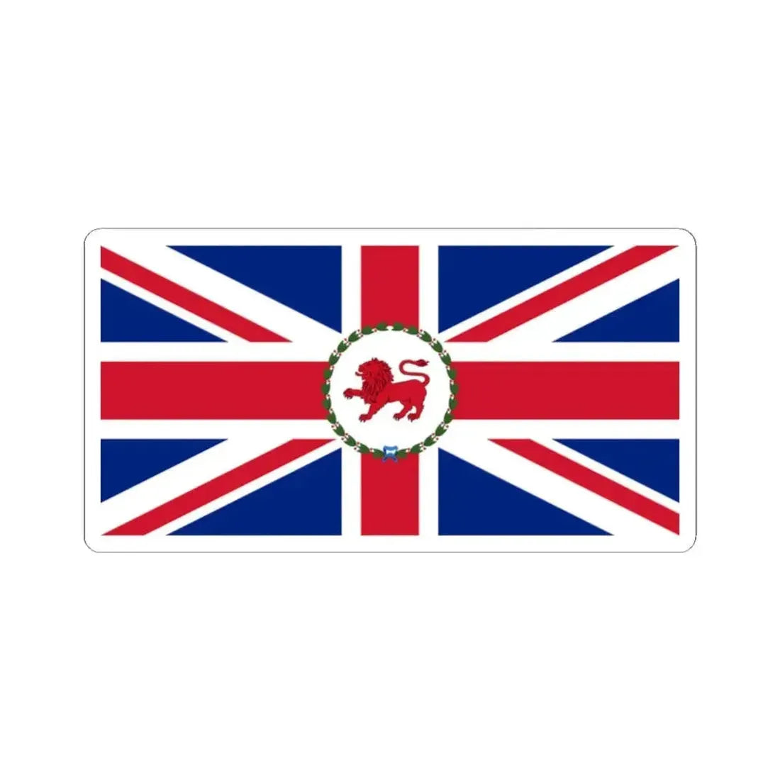 Flag of the Governor of Tasmania 1876-1977 (Australia) STICKER Vinyl Kiss-Cut Decal 2 Inch White - The Sticker Space
