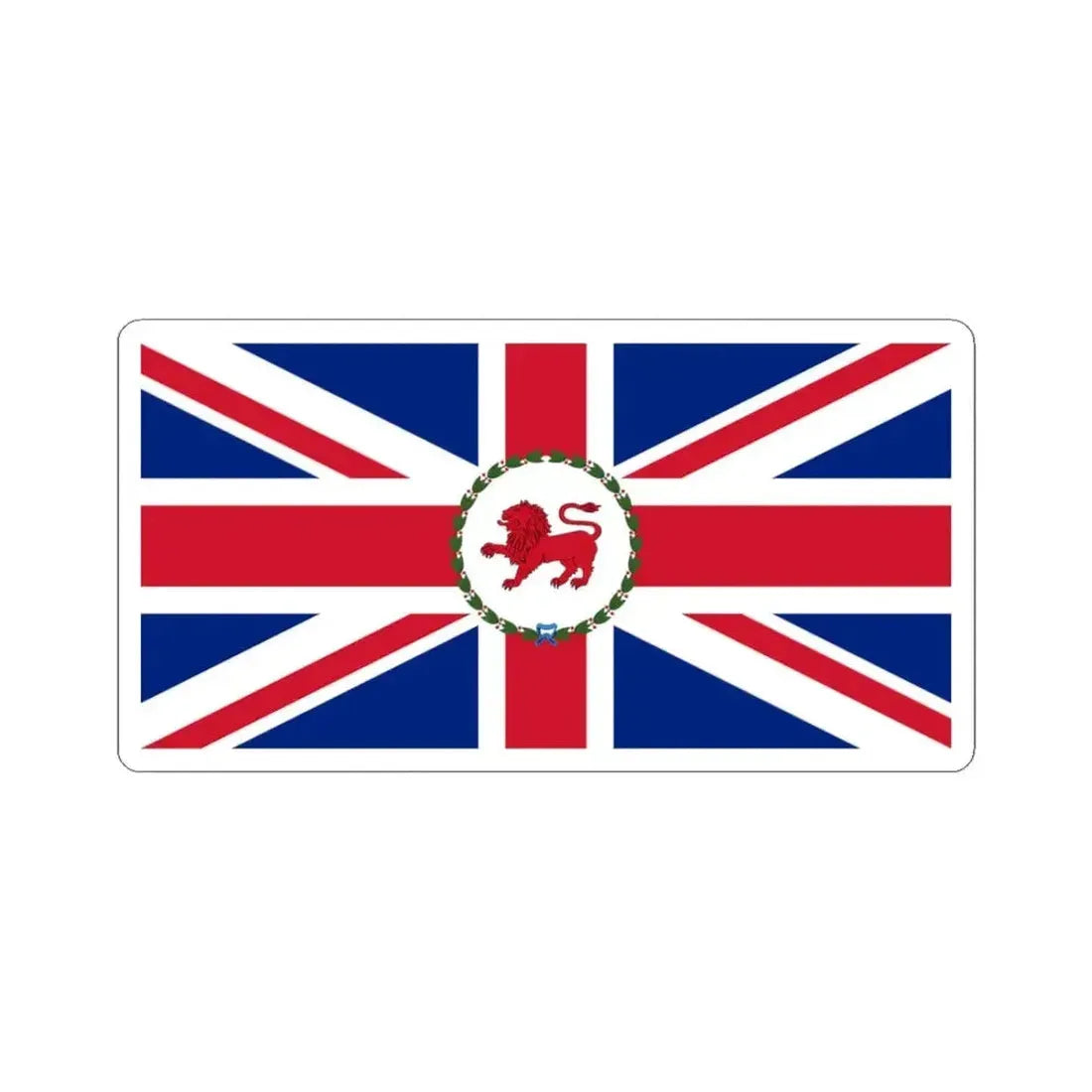 Flag of the Governor of Tasmania 1876-1977 (Australia) STICKER Vinyl Kiss-Cut Decal 3 Inch White - The Sticker Space