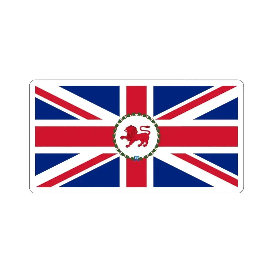 Flag of the Governor of Tasmania 1876-1977 (Australia) STICKER Vinyl Kiss-Cut Decal 4 Inch White - The Sticker Space