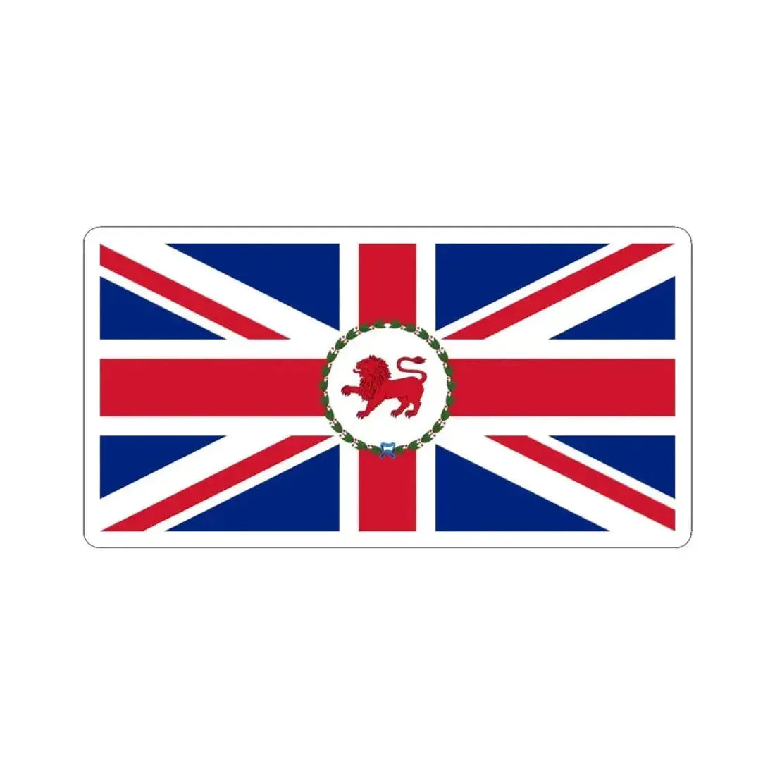 Flag of the Governor of Tasmania 1876-1977 (Australia) STICKER Vinyl Kiss-Cut Decal 6 Inch White - The Sticker Space