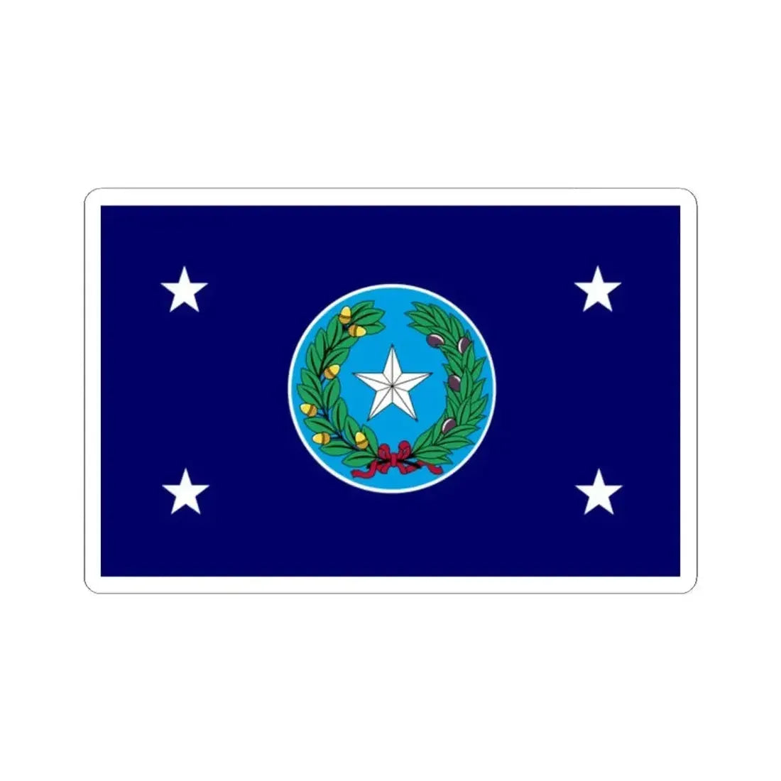 Flag of the Governor of Texas (United States) STICKER Vinyl Kiss-Cut Decal 2 Inch White - The Sticker Space