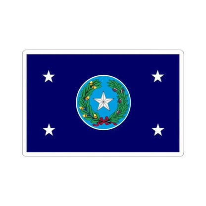 Flag of the Governor of Texas (United States) STICKER Vinyl Kiss-Cut Decal 2 Inch White - The Sticker Space