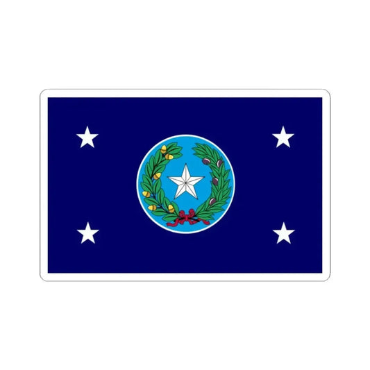 Flag of the Governor of Texas (United States) STICKER Vinyl Kiss-Cut Decal 2 Inch White - The Sticker Space