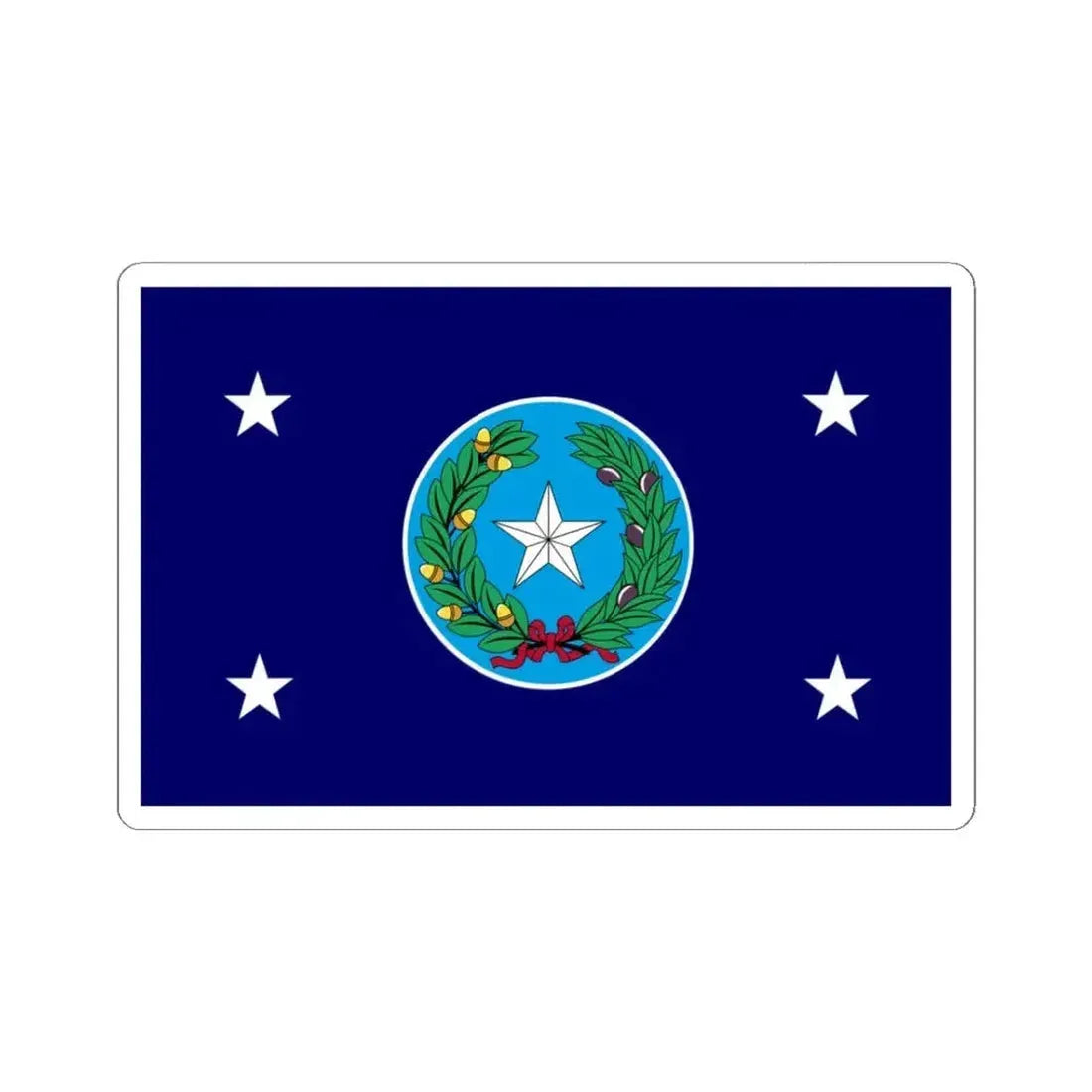 Flag of the Governor of Texas (United States) STICKER Vinyl Kiss-Cut Decal 3 Inch White - The Sticker Space
