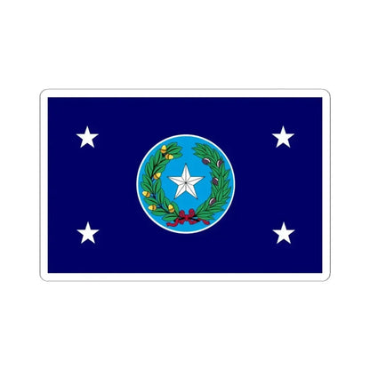 Flag of the Governor of Texas (United States) STICKER Vinyl Kiss-Cut Decal 3 Inch White - The Sticker Space
