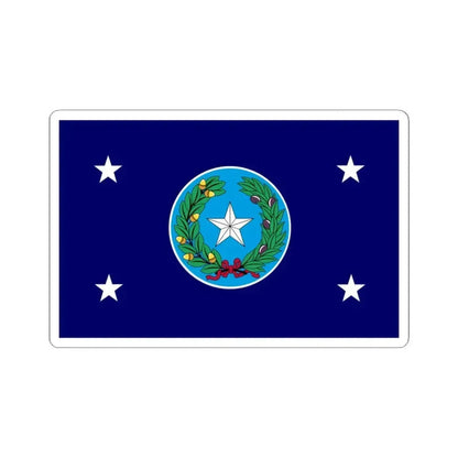 Flag of the Governor of Texas (United States) STICKER Vinyl Kiss-Cut Decal 4 Inch White - The Sticker Space