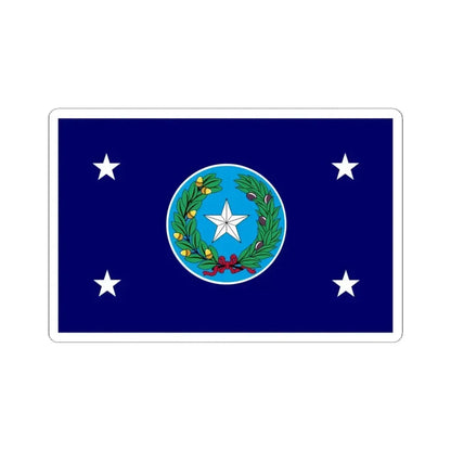 Flag of the Governor of Texas (United States) STICKER Vinyl Kiss-Cut Decal 6 Inch White - The Sticker Space