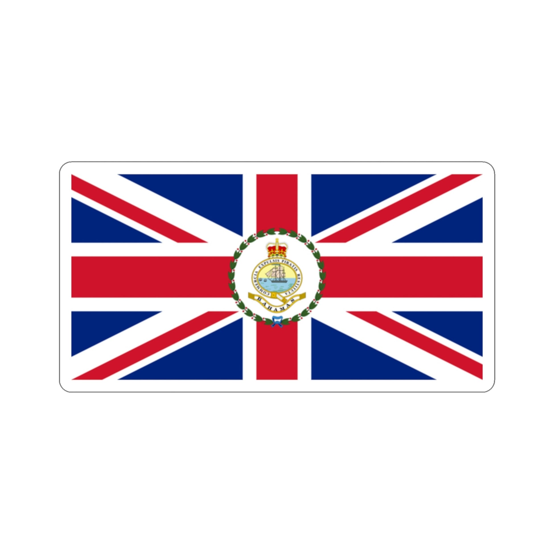 Flag of the Governor of the Bahamas (1869–1904 1953–1964) STICKER Vinyl Die-Cut Decal-2 Inch-The Sticker Space