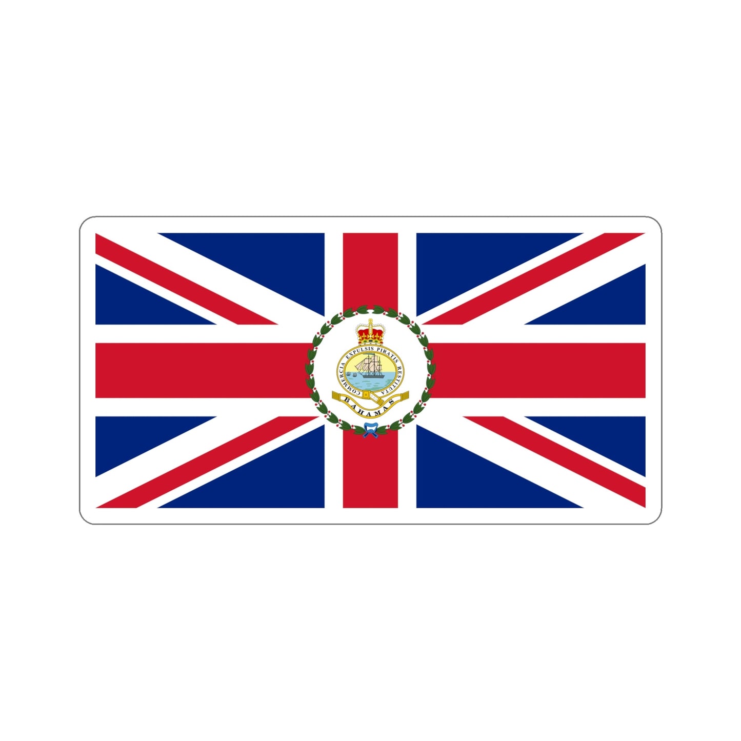 Flag of the Governor of the Bahamas (1869–1904 1953–1964) STICKER Vinyl Die-Cut Decal-6 Inch-The Sticker Space