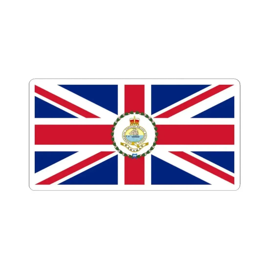 Flag of the Governor of the Bahamas 1869-1904 19531964 (Bahamas) STICKER Vinyl Kiss-Cut Decal 2 Inch White - The Sticker Space