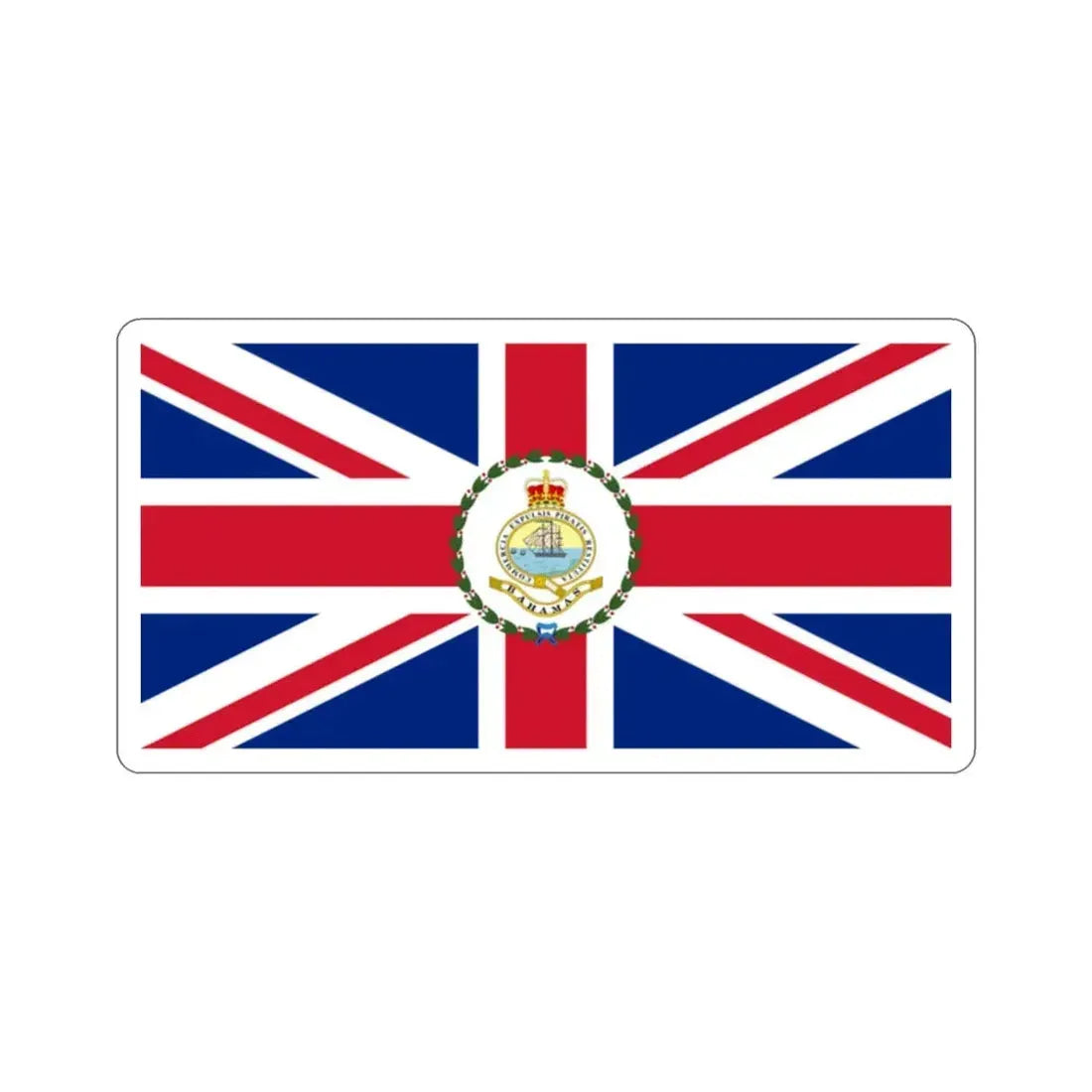 Flag of the Governor of the Bahamas (1869–1904 1953–1964) STICKER Vinyl Die-Cut Decal 2 Inch - The Sticker Space