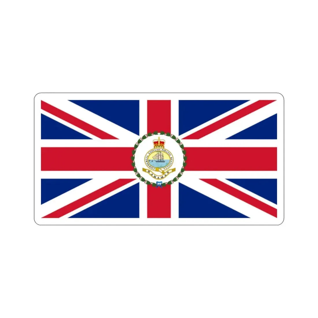 Flag of the Governor of the Bahamas (1869–1904 1953–1964) STICKER Vinyl Die-Cut Decal 2 Inch - The Sticker Space