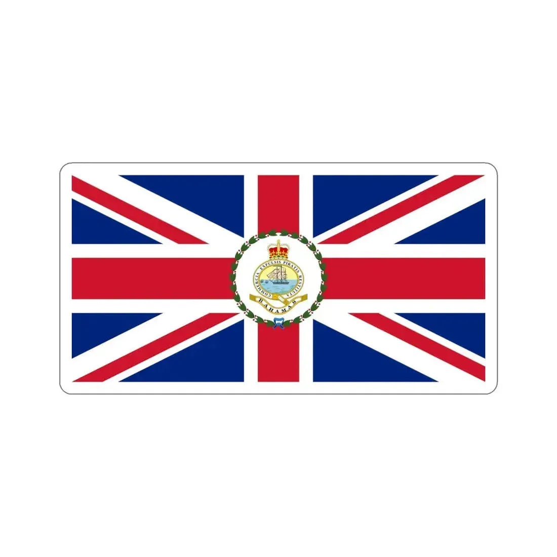 Flag of the Governor of the Bahamas (1869–1904 1953–1964) STICKER Vinyl Die-Cut Decal 5 Inch - The Sticker Space