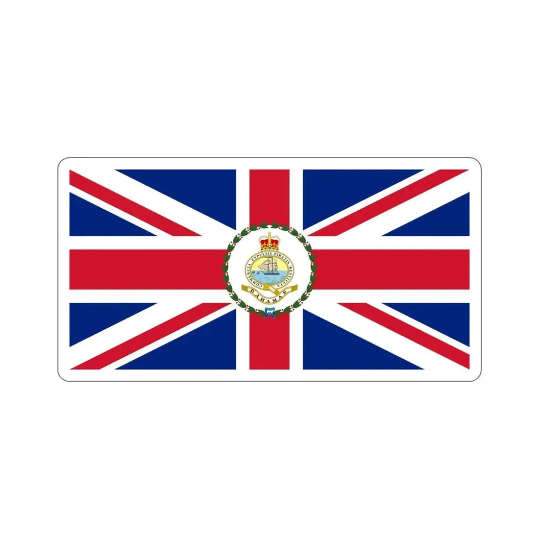 Flag of the Governor of the Bahamas (1869–1904 1953–1964) STICKER Vinyl Die-Cut Decal 5 Inch - The Sticker Space