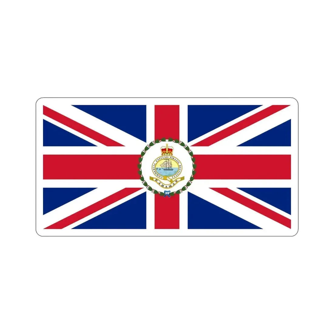 Flag of the Governor of the Bahamas (1869–1904 1953–1964) STICKER Vinyl Die-Cut Decal 6 Inch - The Sticker Space