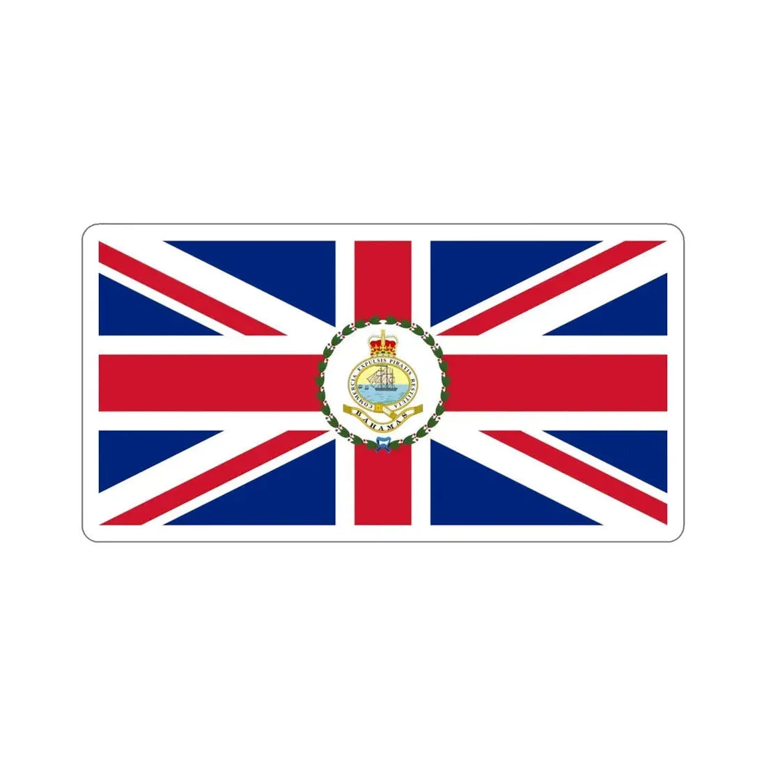 Flag of the Governor of the Bahamas (1869–1904 1953–1964) STICKER Vinyl Die-Cut Decal 6 Inch - The Sticker Space
