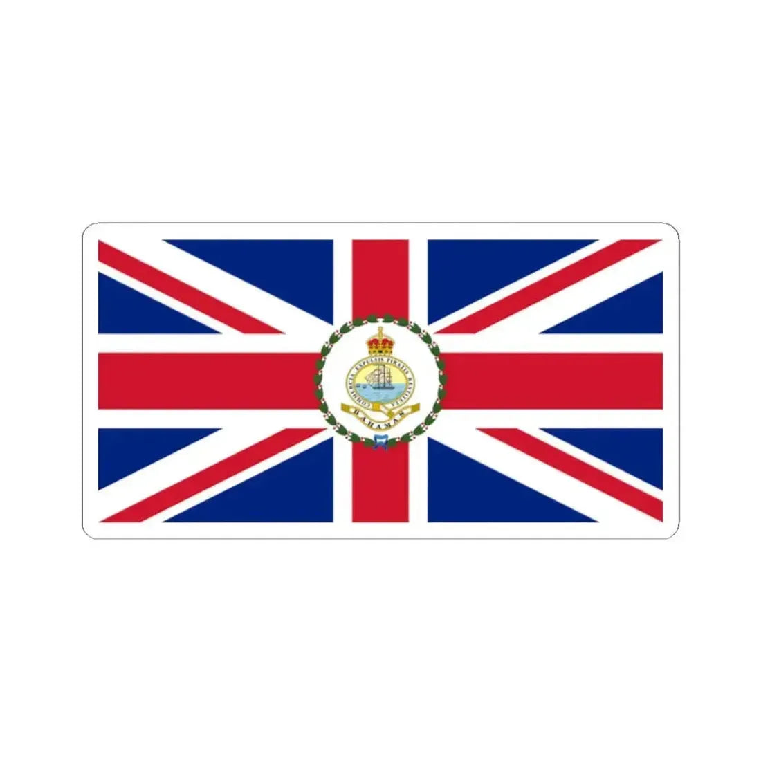 Flag of the Governor of the Bahamas 1904-1953 (Bahamas) STICKER Vinyl Kiss-Cut Decal 2 Inch White - The Sticker Space
