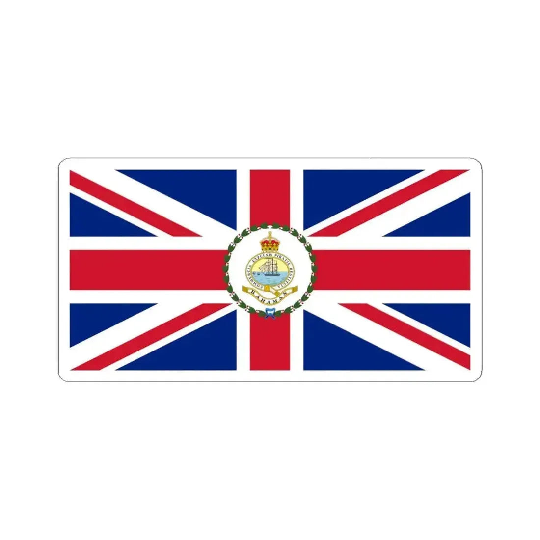 Flag of the Governor of the Bahamas 1904-1953 (Bahamas) STICKER Vinyl Kiss-Cut Decal 4 Inch White - The Sticker Space