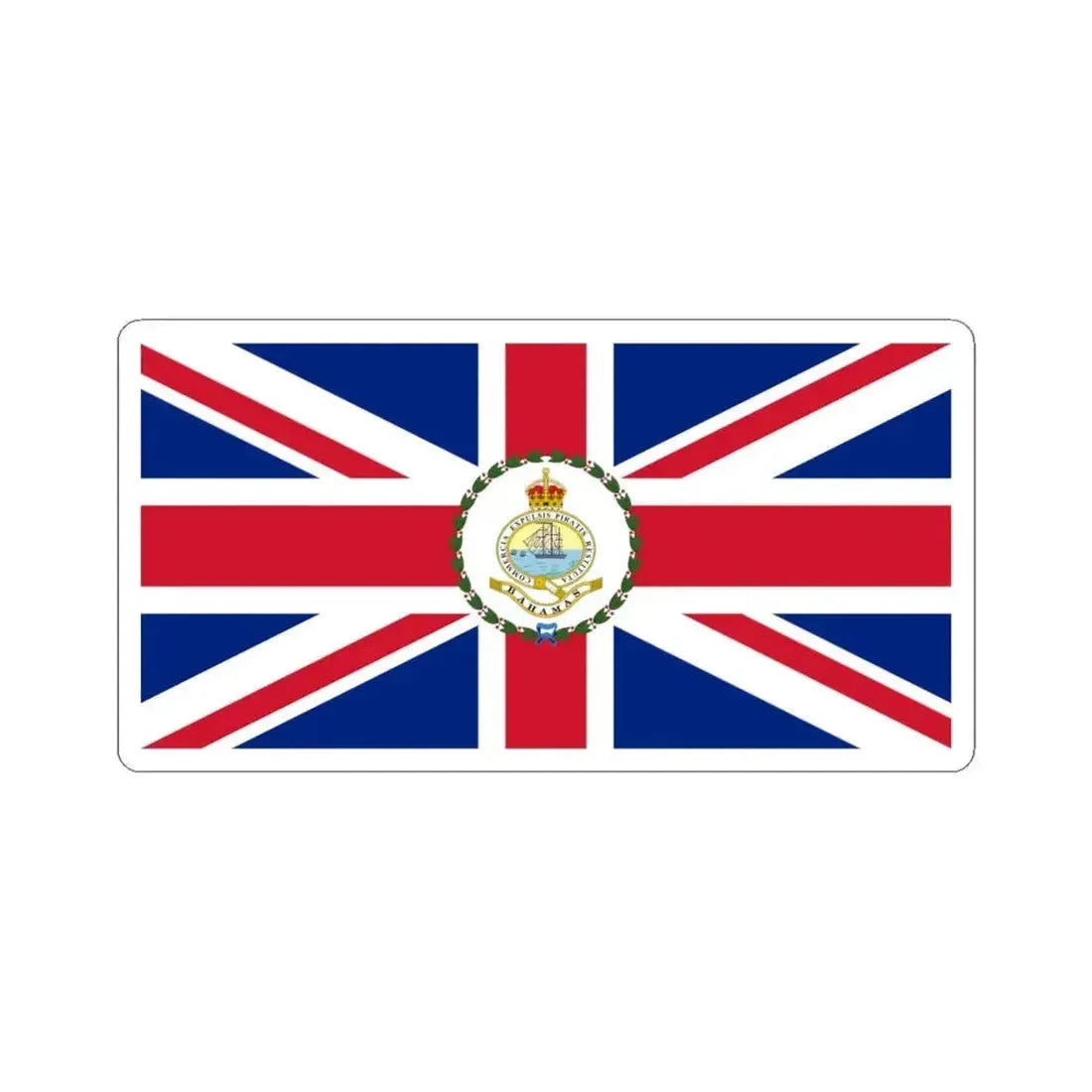 Flag of the Governor of the Bahamas 1904-1953 (Bahamas) STICKER Vinyl Kiss-Cut Decal 6 Inch White - The Sticker Space
