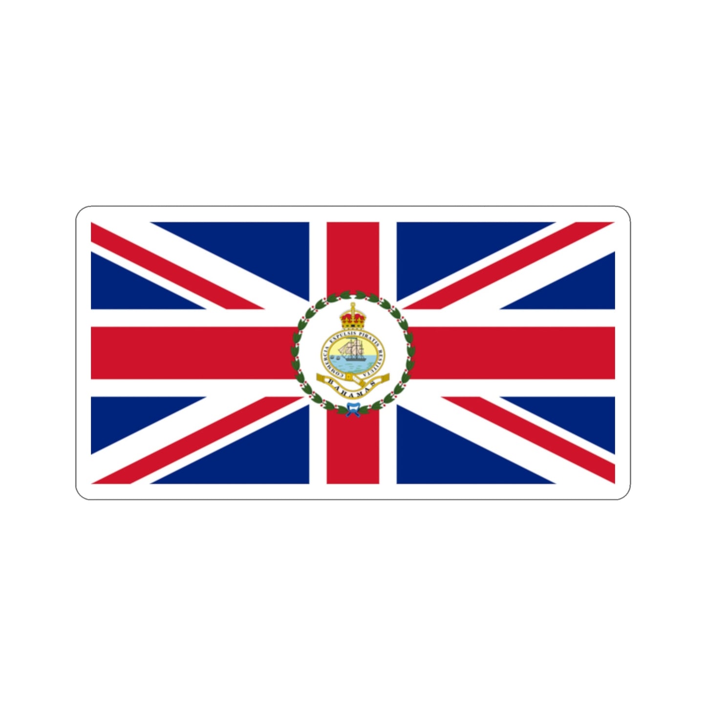 Flag of the Governor of the Bahamas (1904–1953) STICKER Vinyl Die-Cut Decal-2 Inch-The Sticker Space