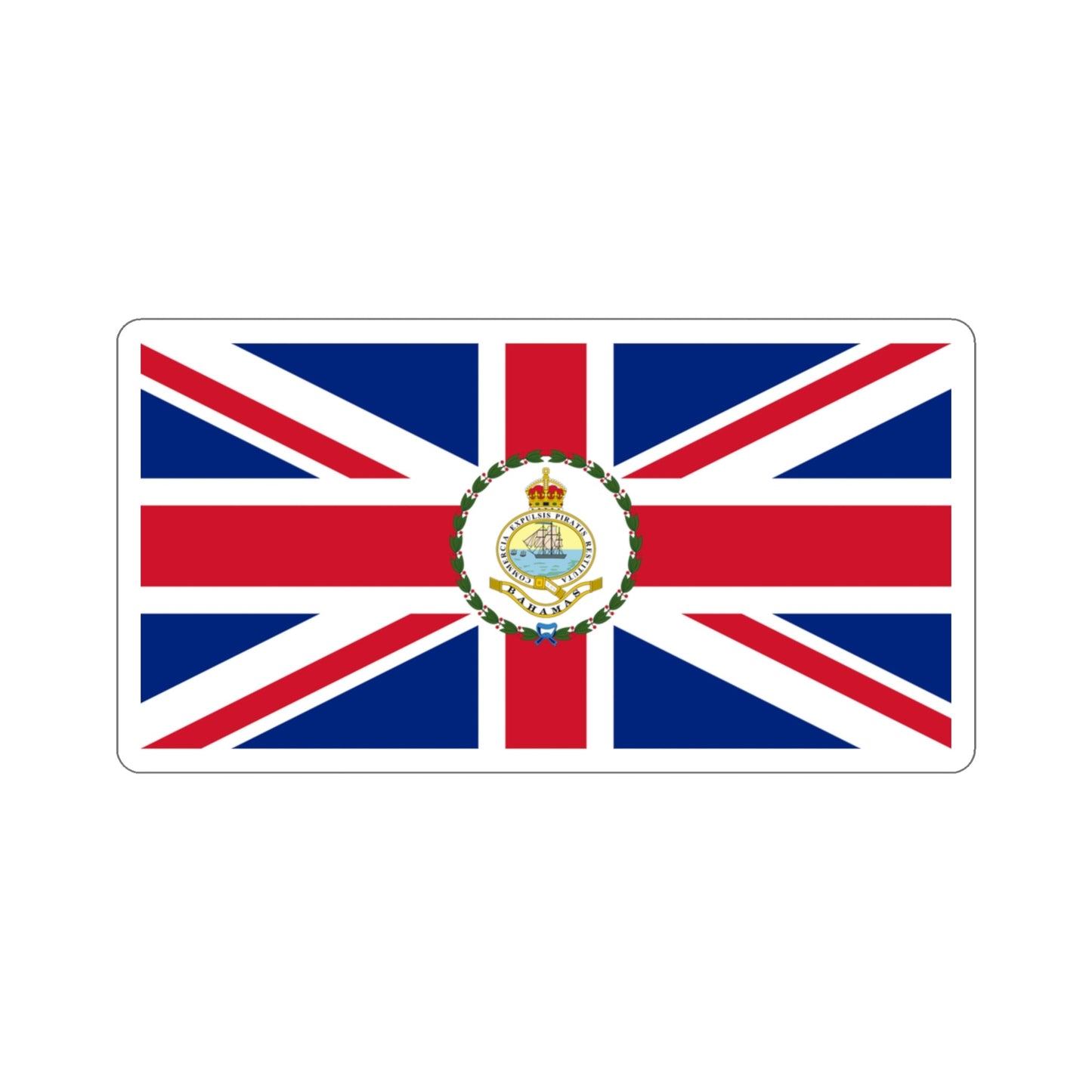 Flag of the Governor of the Bahamas (1904–1953) STICKER Vinyl Die-Cut Decal-3 Inch-The Sticker Space