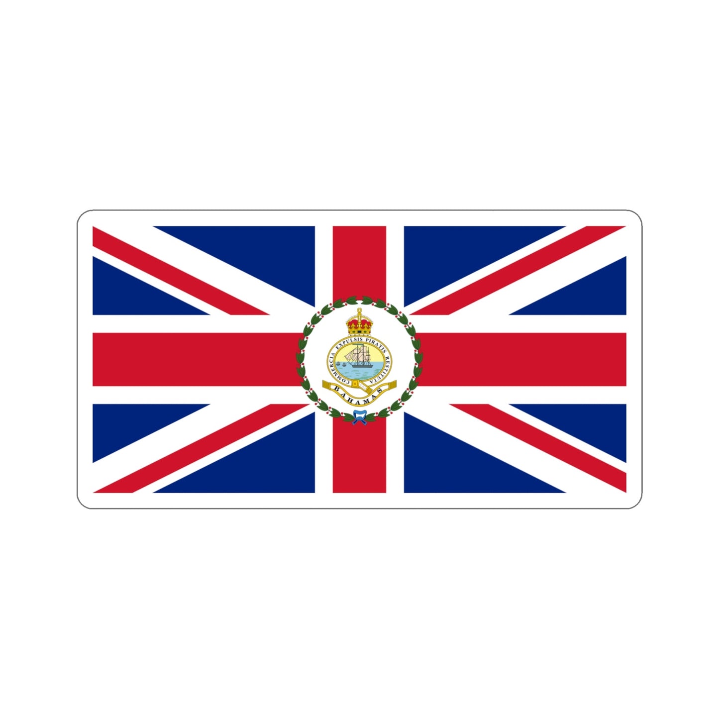 Flag of the Governor of the Bahamas (1904–1953) STICKER Vinyl Die-Cut Decal-4 Inch-The Sticker Space