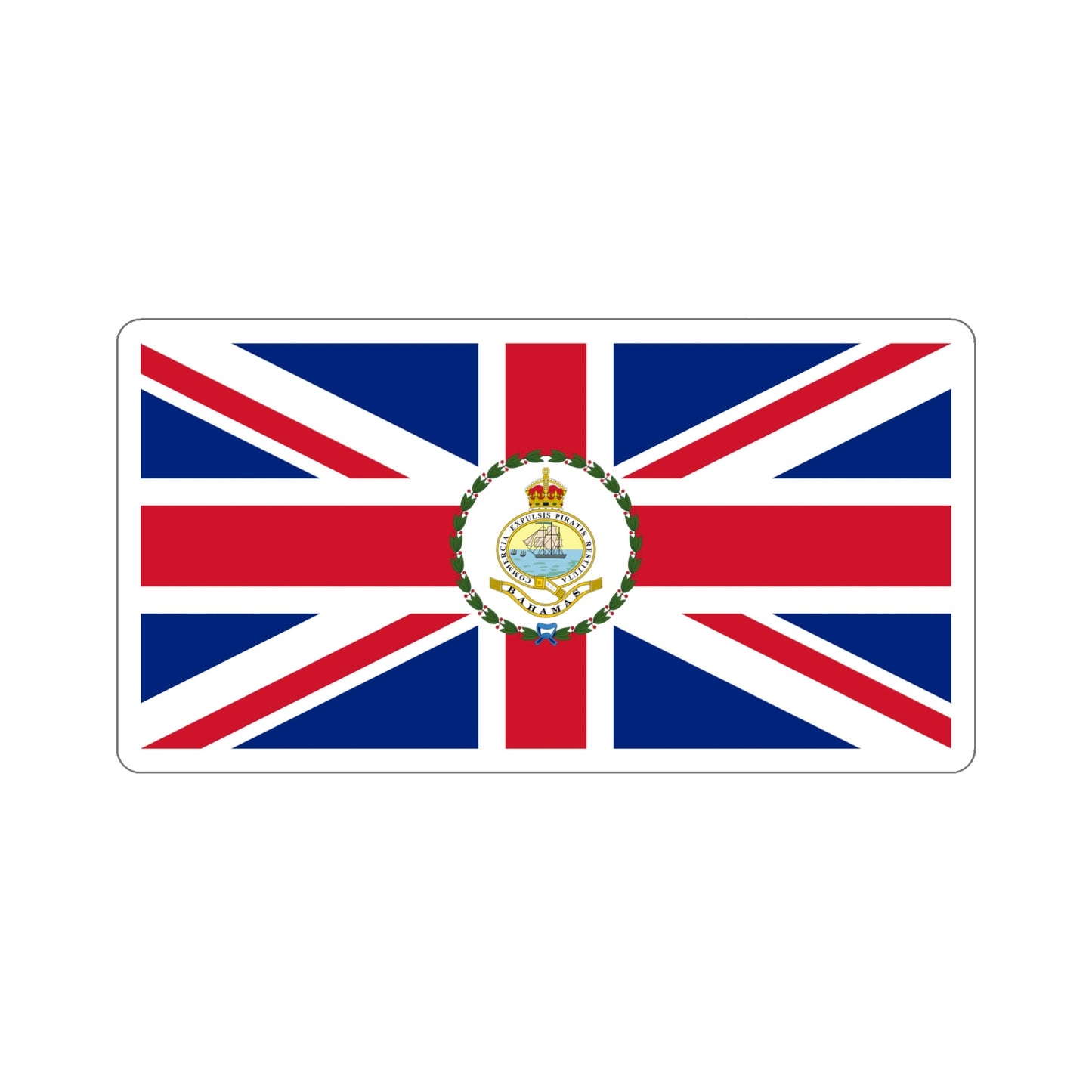 Flag of the Governor of the Bahamas (1904–1953) STICKER Vinyl Die-Cut Decal-6 Inch-The Sticker Space