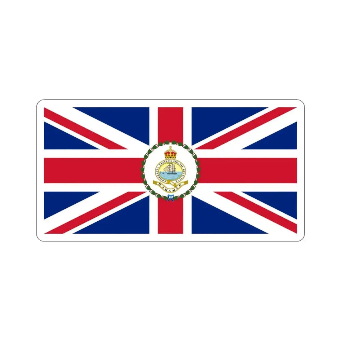 Flag of the Governor of the Bahamas (1904–1953) STICKER Vinyl Die-Cut Decal 3 Inch - The Sticker Space