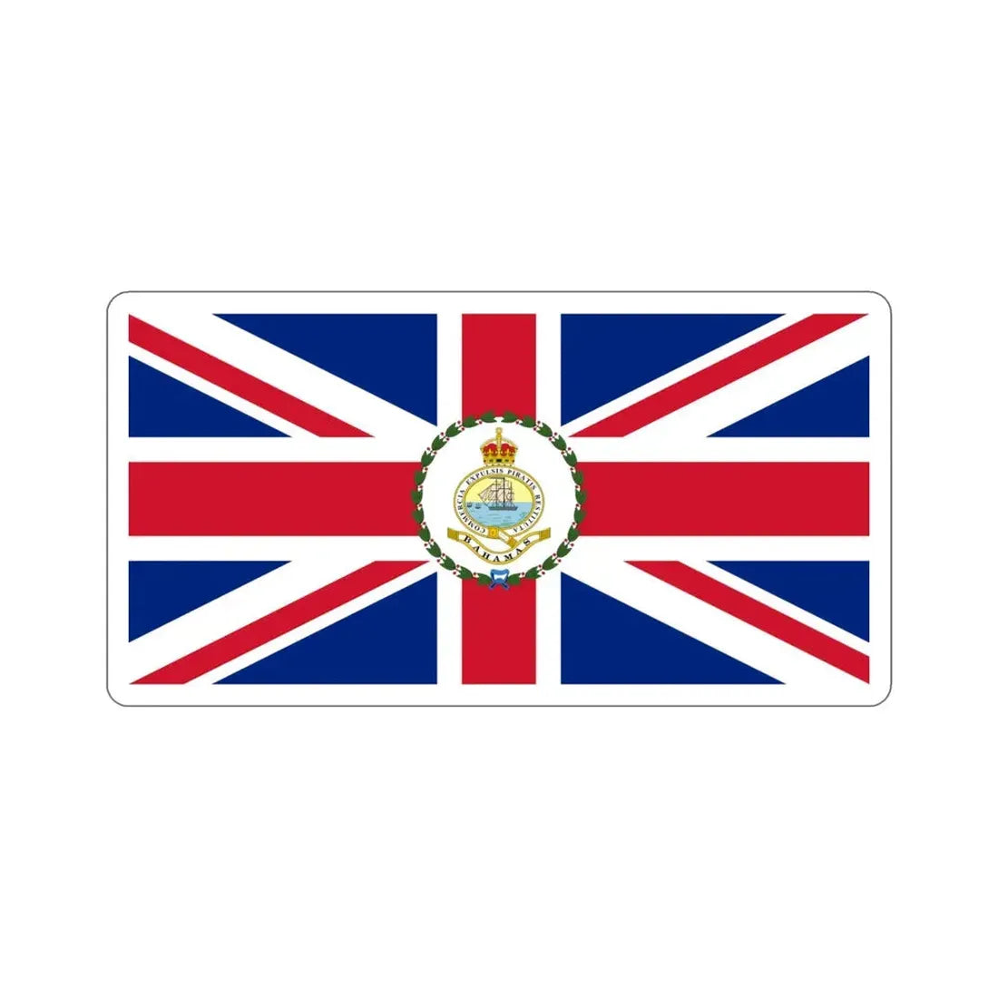 Flag of the Governor of the Bahamas (1904–1953) STICKER Vinyl Die-Cut Decal 4 Inch - The Sticker Space