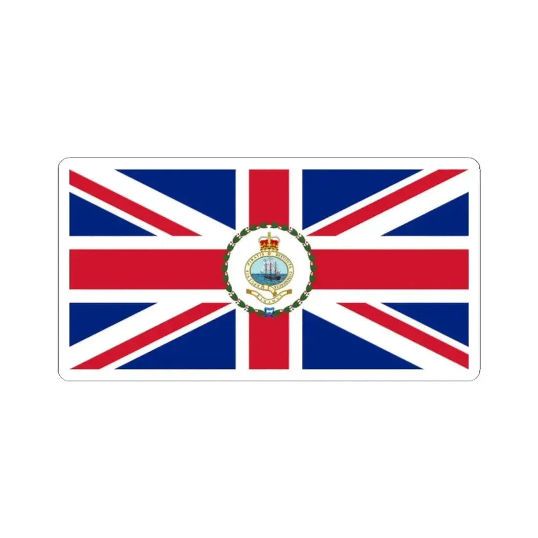 Flag of the Governor of the Bahamas 1964-1973 (Bahamas) STICKER Vinyl Kiss-Cut Decal 2 Inch White - The Sticker Space