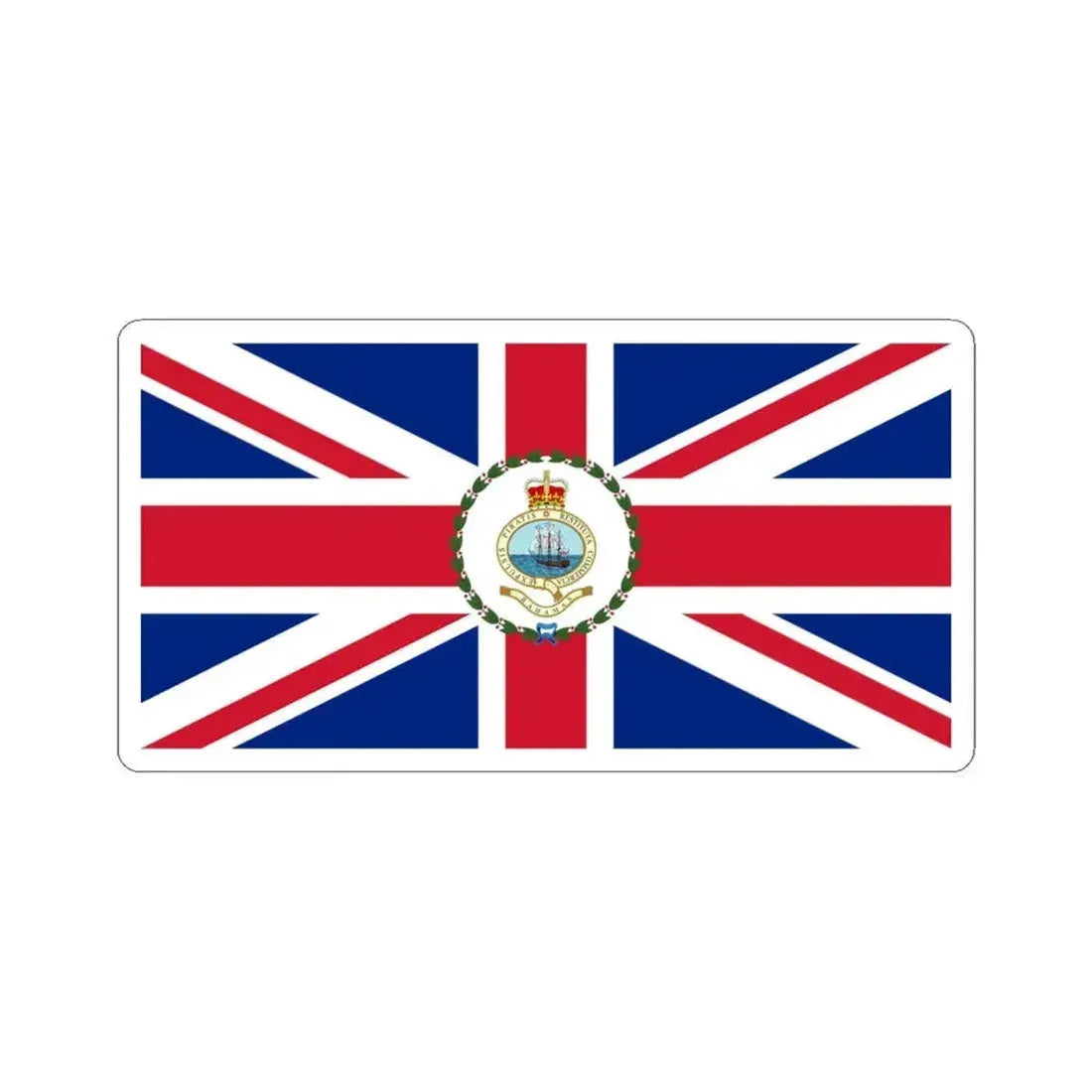 Flag of the Governor of the Bahamas 1964-1973 (Bahamas) STICKER Vinyl Kiss-Cut Decal 6 Inch White - The Sticker Space