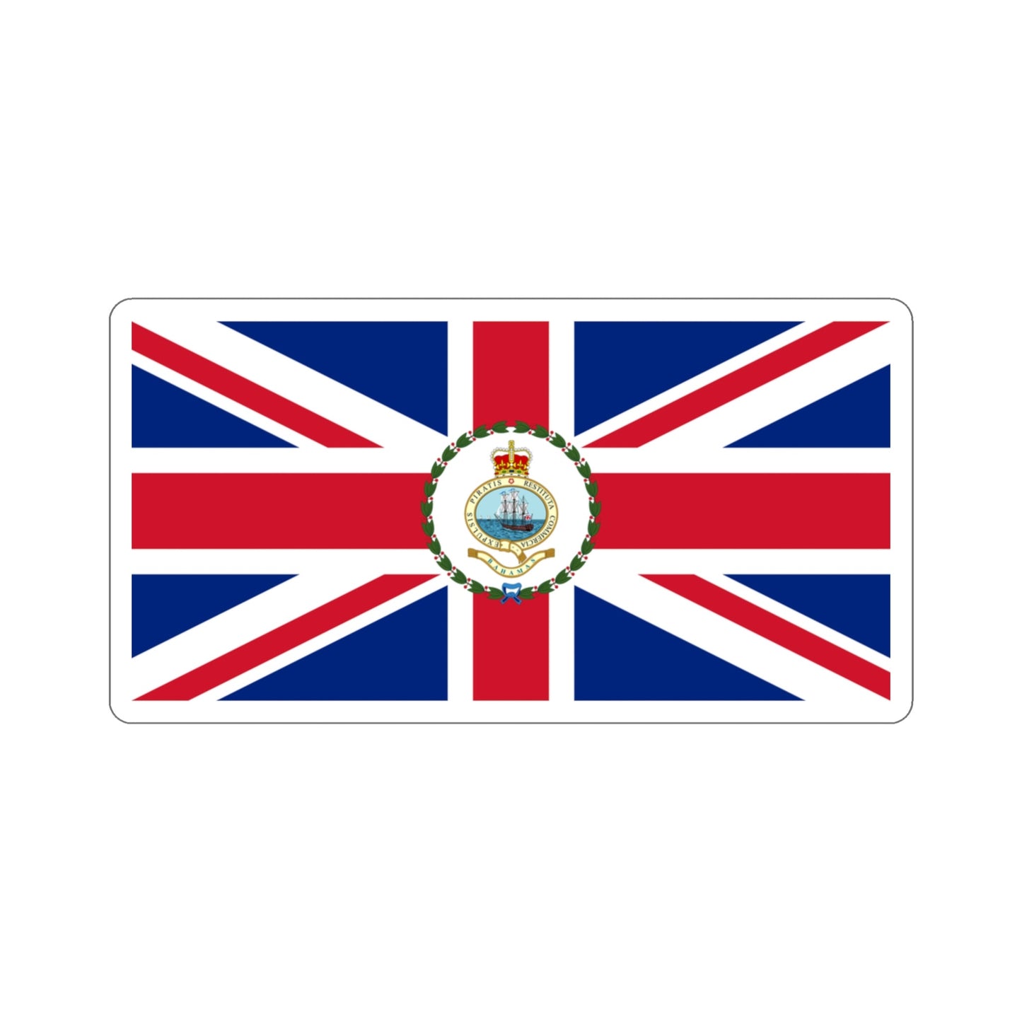 Flag of the Governor of the Bahamas (1964–1973) STICKER Vinyl Die-Cut Decal-3 Inch-The Sticker Space