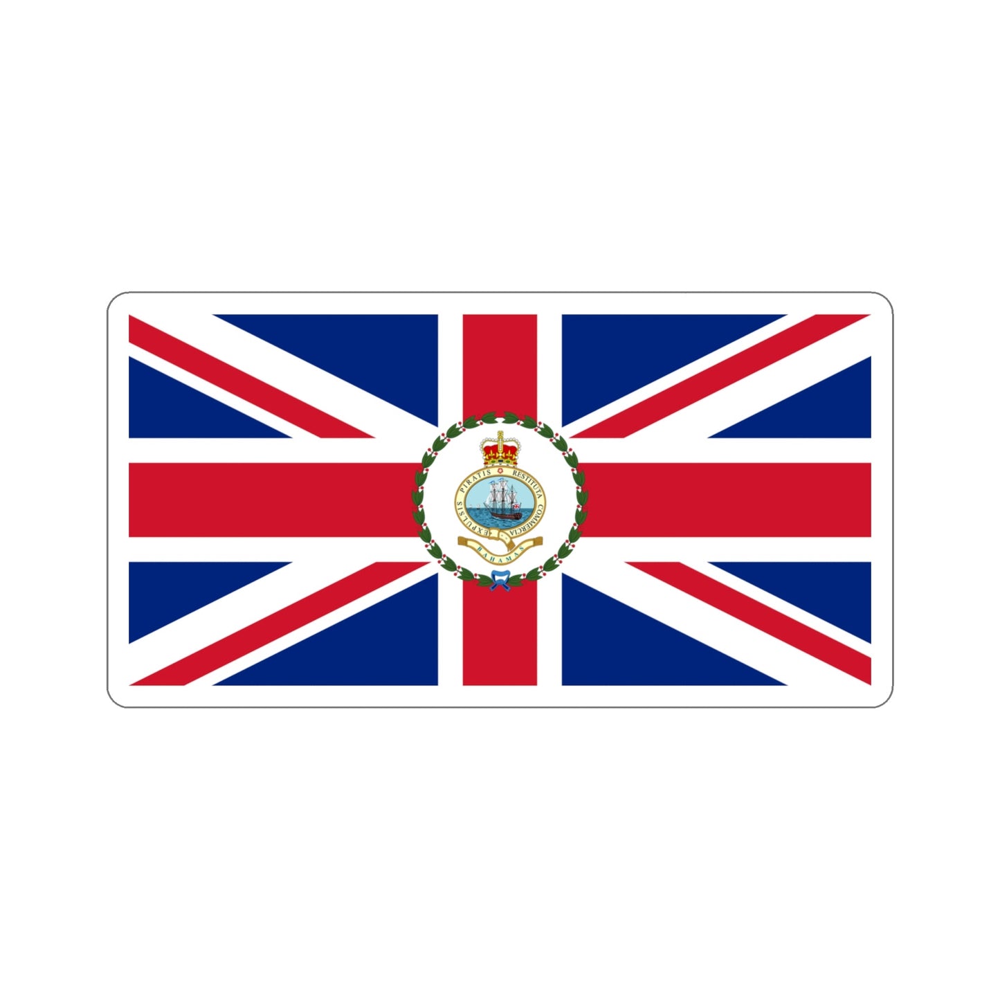 Flag of the Governor of the Bahamas (1964–1973) STICKER Vinyl Die-Cut Decal-4 Inch-The Sticker Space