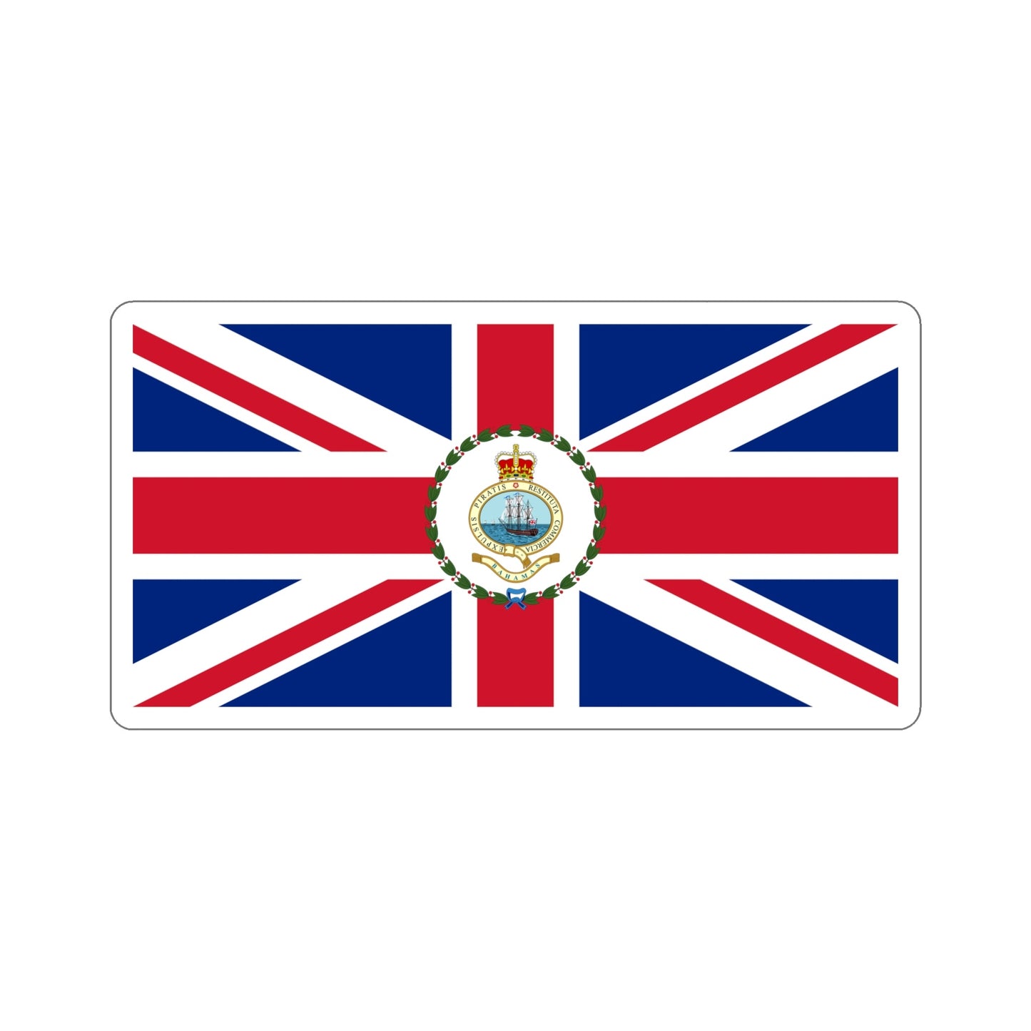 Flag of the Governor of the Bahamas (1964–1973) STICKER Vinyl Die-Cut Decal-6 Inch-The Sticker Space