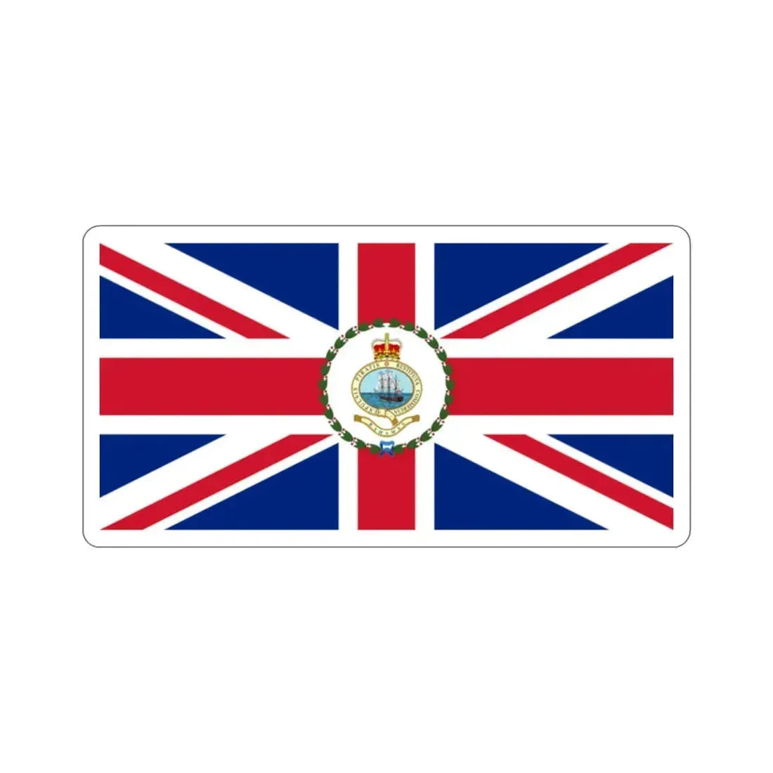 Flag of the Governor of the Bahamas (1964–1973) STICKER Vinyl Die-Cut Decal 2 Inch - The Sticker Space