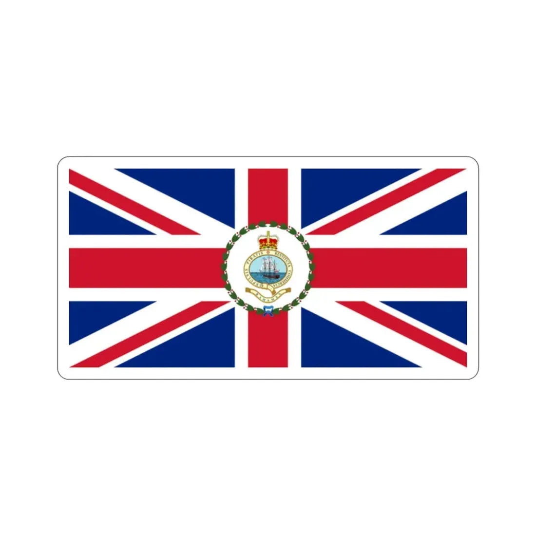 Flag of the Governor of the Bahamas (1964–1973) STICKER Vinyl Die-Cut Decal 2 Inch - The Sticker Space