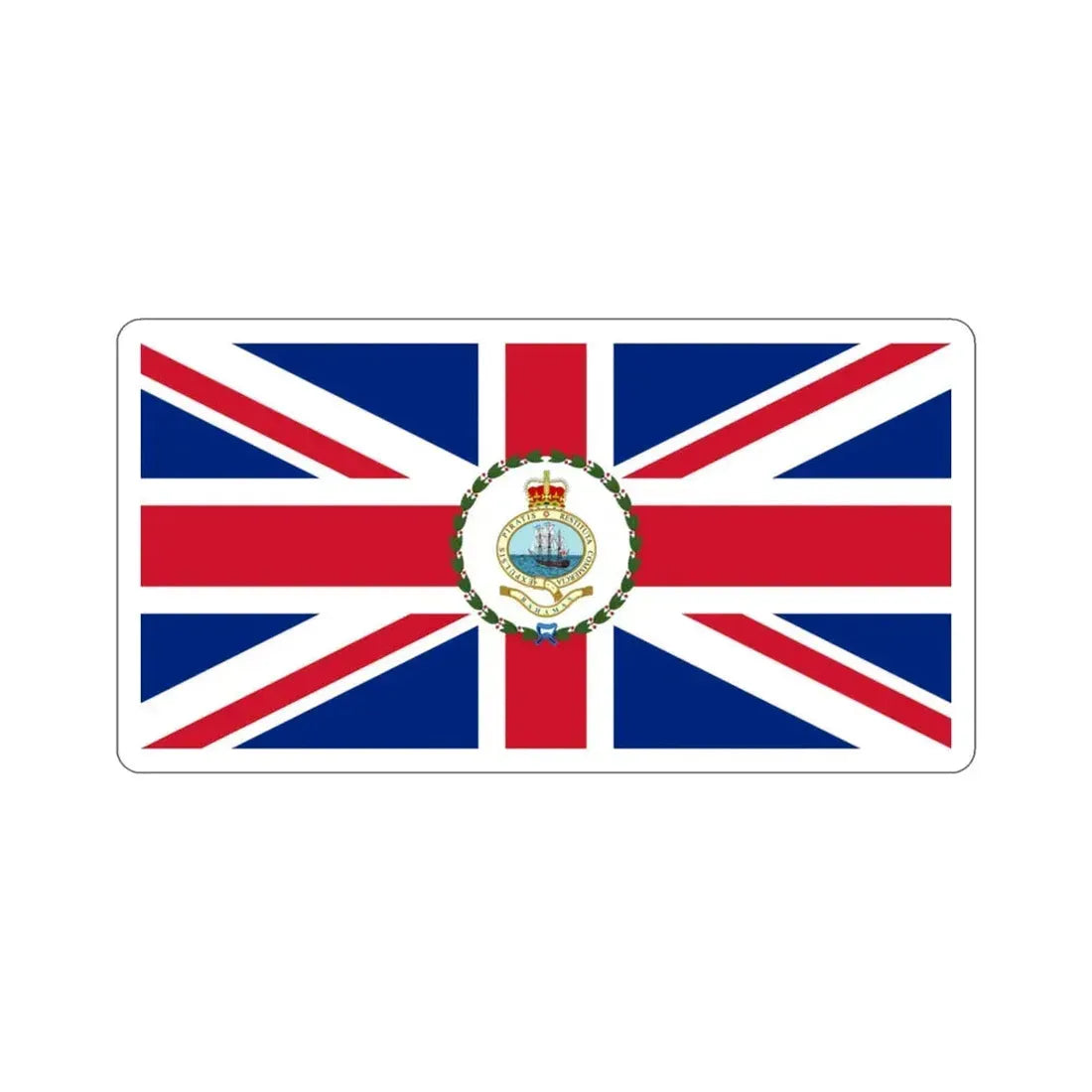 Flag of the Governor of the Bahamas (1964–1973) STICKER Vinyl Die-Cut Decal 3 Inch - The Sticker Space