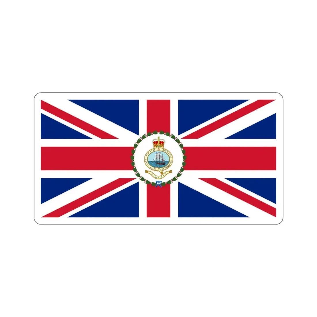 Flag of the Governor of the Bahamas (1964–1973) STICKER Vinyl Die-Cut Decal 3 Inch - The Sticker Space