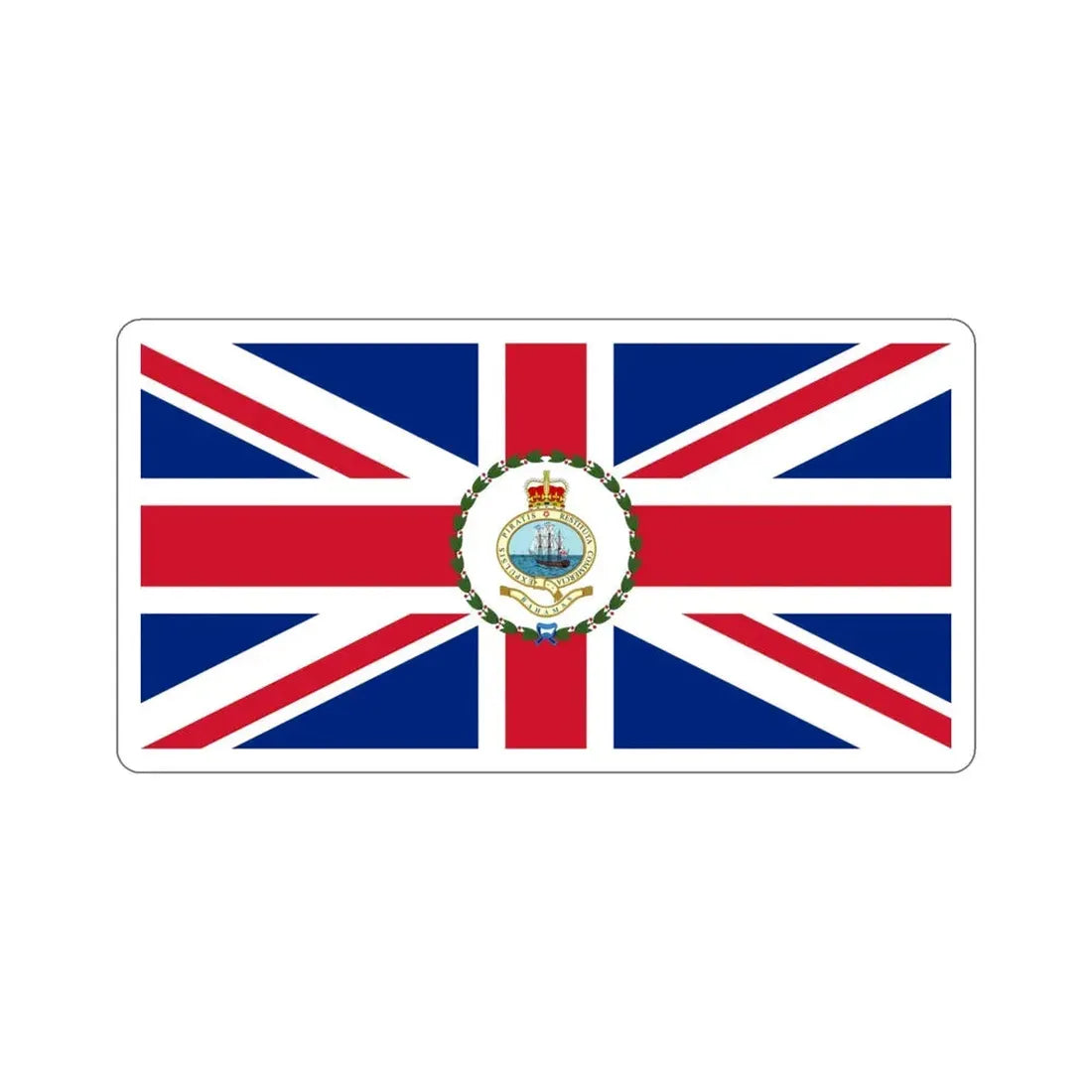 Flag of the Governor of the Bahamas (1964–1973) STICKER Vinyl Die-Cut Decal 4 Inch - The Sticker Space