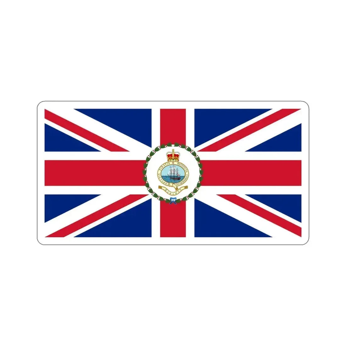 Flag of the Governor of the Bahamas (1964–1973) STICKER Vinyl Die-Cut Decal 5 Inch - The Sticker Space