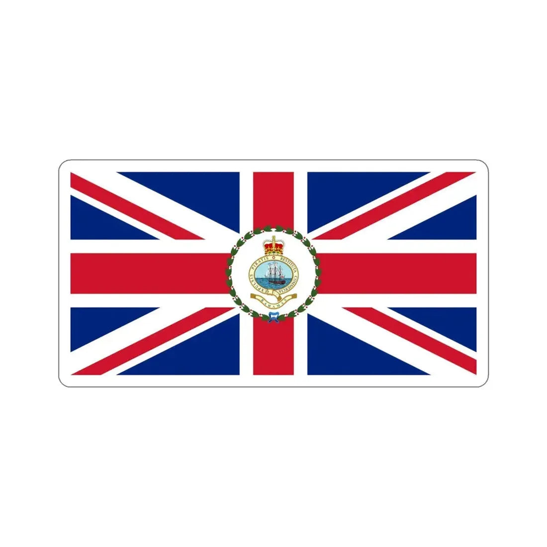Flag of the Governor of the Bahamas (1964–1973) STICKER Vinyl Die-Cut Decal 5 Inch - The Sticker Space
