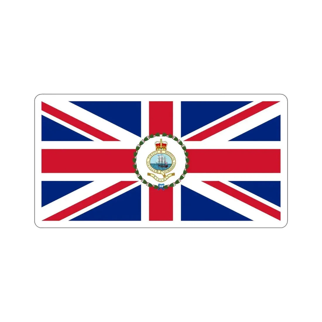 Flag of the Governor of the Bahamas (1964–1973) STICKER Vinyl Die-Cut Decal 6 Inch - The Sticker Space