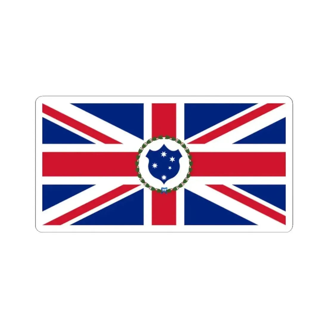 Flag of the Governor of Victoria 1870-1877 (Australia) STICKER Vinyl Kiss-Cut Decal 2 Inch White - The Sticker Space