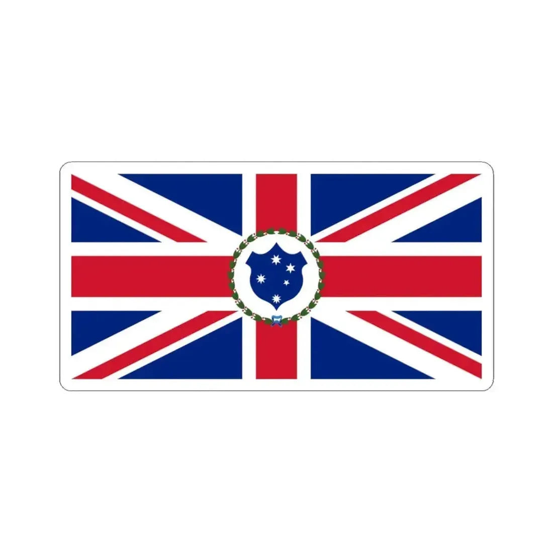 Flag of the Governor of Victoria 1870-1877 (Australia) STICKER Vinyl Kiss-Cut Decal 3 Inch White - The Sticker Space