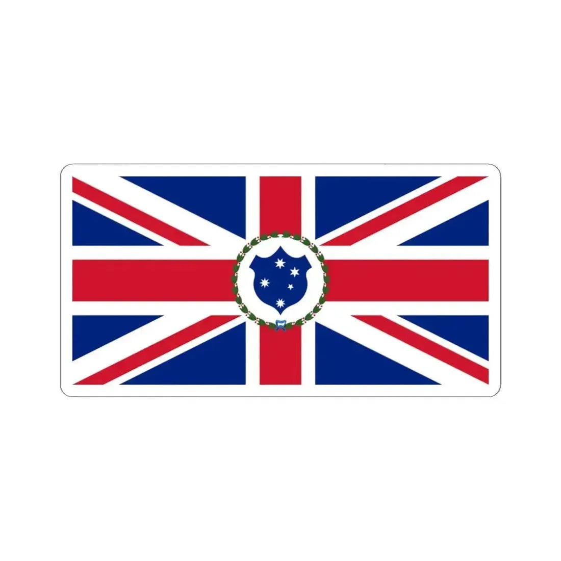 Flag of the Governor of Victoria 1870-1877 (Australia) STICKER Vinyl Kiss-Cut Decal 4 Inch White - The Sticker Space