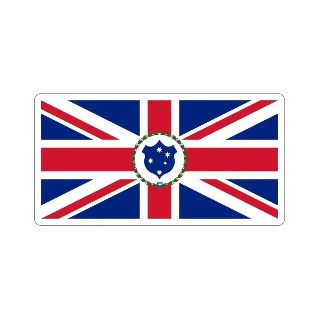 Flag of the Governor of Victoria 1870-1877 (Australia) STICKER Vinyl Kiss-Cut Decal 6 Inch White - The Sticker Space