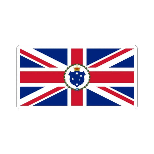 Flag of the Governor of Victoria 1877-1901 (Australia) STICKER Vinyl Kiss-Cut Decal 2 Inch White - The Sticker Space